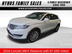 2016 Lincoln MKX SilverWhite, 87K miles