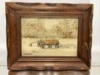 VTG. Acrylic Painting Country landscape Scene French Impressionist Signed