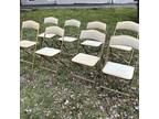 VINTAGE Fritz and Co Cream Off White FOLD UP CHAIRS Folding Chairs Velvet