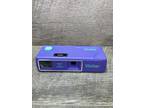 Vintage POINT 'N SHOOT 110 CAMERA w/ Case by VIVITAR 1987 Purple Teal Avon - NEW