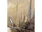W. Jones Oil Canvas Nautical Scene Sea Ocean Water Boats Nature Geography,24/20