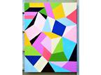 A.Z. Davis 24"X 18" Painting Abstract Modern Geometric Cubism Expressionist