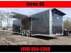 2024 E-Z Hauler 8.5x28 spread axle trailer wramp door Elite Ecsape