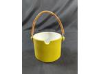 Vintage Schmid LaGardo Tackett Forma Matte Yellow Sugar Bowl W Rattan Handle