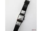 HERMES Diamond Medor Quartz Watch w Black Alligator Strap, Steel, & Box, Papers