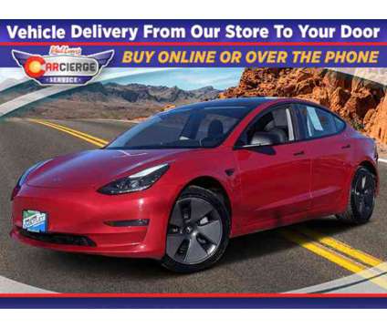 2022 Tesla Model 3 Long Range is a Red 2022 Tesla Model 3 Long Range Car for Sale in Colorado Springs CO
