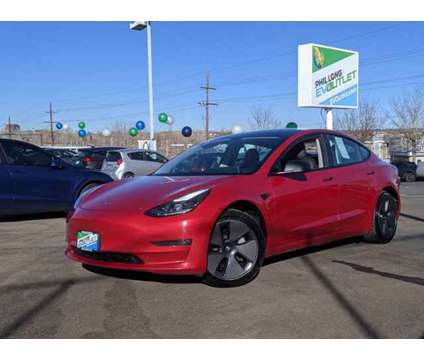 2022 Tesla Model 3 Long Range is a Red 2022 Tesla Model 3 Long Range Car for Sale in Colorado Springs CO