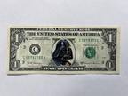 Star Wars Darth Vader And Death Star Art On Dollar. Real Money Art- Star Wars