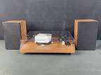 1 BY ONE 471NA-0010 Bluetooth 36W Turntable HiFi System w/Bookshelf Speakers New