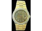 Vintage 1986 18K Gold Rolex Day-Date Watch, 40-36mm
