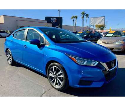 2021 Nissan Versa for sale is a Blue 2021 Nissan Versa 1.6 Trim Car for Sale in Las Vegas NV