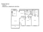 Garden Terrace Apartments - 2 Bedroom, 2 Bathroom, Den
