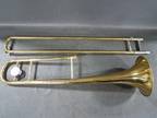 Conn Gold Tone Yellow Brass Mouthpiece Tenor Detachable Round Bell Bass Trombone