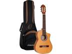 Ortega Guitars Requinto Series Pro 6-String Acoustic-Electric Guitar - White-