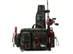 1pc Fishing Backpack Tackle Sling Bag - Fishing Shoulder Bag With Rod Holder