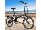 Electric Bike,20" Folding Electric Bike E-Mountain Bike 500W Ebike 48V LiBattery