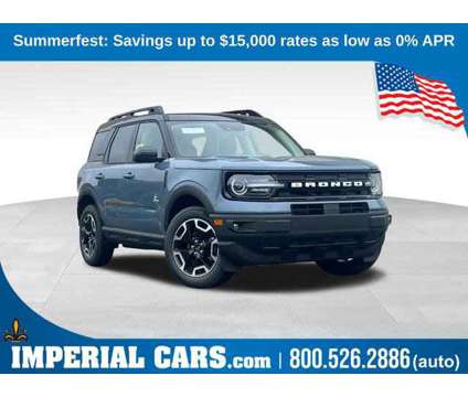 2024 Ford Bronco Sport Outer Banks is a Blue, Grey 2024 Ford Bronco SUV in Milford MA
