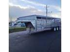 2024 GR 6'8" X 24' GooseNeck Stock Trailer With Nose