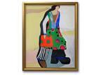 20x16" Original Painting Fashion Figurative Portrait Woman Figure Abstract Art