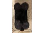 Black Bear Footstool Stool Bench DITZ DESIGNS THE HEN HOUSE Rare 30” Long