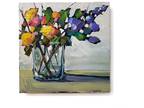 Floral Still Life Original Impressionism Artist Signed Oil Painting Flower Vase