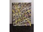 Jackson Pollock Style Painting 16" x 20", No. 184, Signed by Artist COA Issued