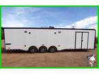 HAIL DAMAGE SALE 8.5 x 34 34ft Enclosed Cargo Racing Car Hauler Trailer ARK LA