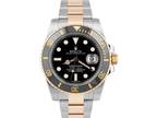 MINT Rolex Submariner Date Ceramic Black 40mm 18K Gold Steel Two-Tone 116613 LN