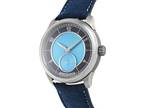 SARTORY BILLARD Aventurine and Lake Blue Guilloché Titanium Watch SB05