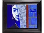 FRIDA KAHLO In the BLUE HOUSE…Original Painting By D. Gibbs…..Framed.