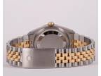 Rolex Datejust 2 Tone 36mm SS/ 18k Diamond Bezel Watch-Pink MOP Diamond Dial-BOX