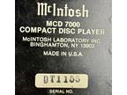 Vintage McIntosh MCD 7000 CD Player