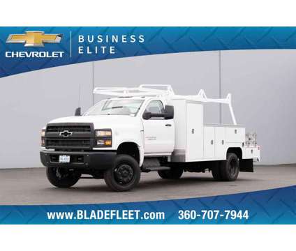 2023 Chevrolet Silverado 6500HD Reg Cab 4WD is a White 2023 Chevrolet Silverado Truck in Mount Vernon WA