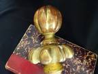 Antique Gold Finial Wood French Bold Furniture Pair French Salvage Antique.