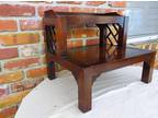 VTG Quality Drexel Heritage Mahogany Chippendale Bed Library Stair Step Shelf