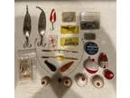 Kennedy T-18 Steel Fishing Tackle Tool Box w Assortment of Vintage Fishing Lures