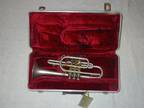 VINTAGE AMERICAN STANDARD by KING SILVER PLATED CORNET - PARTS, REPAIR, RESTORE