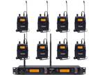8 Receivers Wireless In Ear Monitor System Pro Audio UHF 2 channel Stage Studio