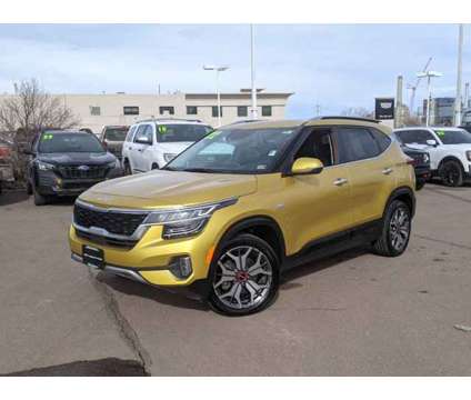 2022 Kia Seltos SX is a Yellow 2022 Car for Sale in Colorado Springs CO