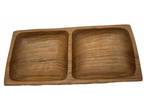 Vintage Mid Century Teak Divided Key Coin Tray Desk Organizer 10” X 5”