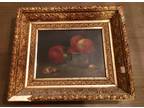 ca. 1890 Apples (with Walnuts) - Oil Painting by Chicago Artist Charles Reinach