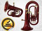 Bb 3 Valve Euphonium Pitch RED Color Musical Instrument SALE MUSICALS INSTRUMENT