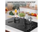 Induction Cooktop 30In Built-in 4 Burner Electric Stove Top Knob Control 220V US