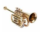 NEW SALE BRASS Bb POCKET TRUMPET+FREE HARD CASE+M/P