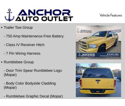 2005 Dodge Ram 1500 SLT Rumble Bee is a Yellow 2005 Dodge Ram 1500 SLT Truck in Cary NC