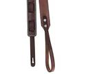 Walker & Williams M-13 Hickory Brown Premium Grain Leather Mandolin Strap