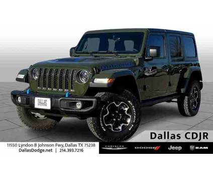 2023NewJeepNewWrangler 4xeNew4x4 is a Green 2023 Jeep Wrangler Car for Sale in Dallas TX