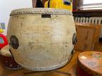 Vintage 1920's 30's White China Tom Drum 14" X 31"