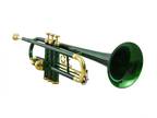 Seaosn Sale Sai musicals Bb- Flat-Trumpet Green Free Hard Case +Mp