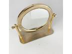 Vintage Brass Vanity Stand Double Sided Swivel Mirror Gold Hollywood Regency